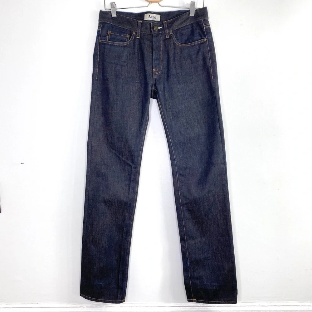 ACNE Mic Rigid Jeans Raw Denim Straight Legs Jeans